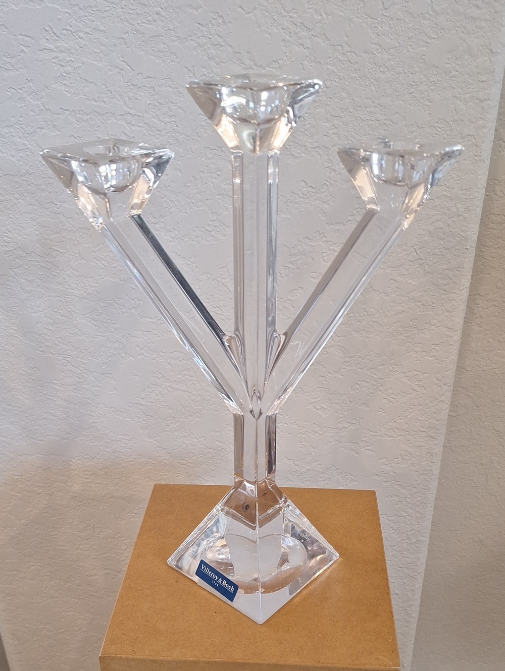 Villeroy & Boch Crystal Candelabra 12" Classic Designer Old Hollywood